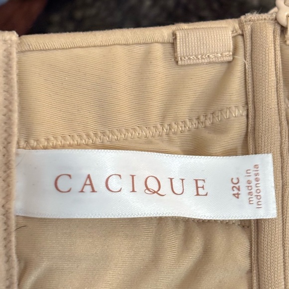 Cacique Comfort Bliss Lightly Lined Multi-Way Strapless Bra Cafe Women's 42C - Picture 5 of 5